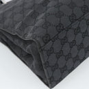 GUCCI GG Canvas Bamboo Hand Bag Black Silver 002 1016 Auth ka4657-16