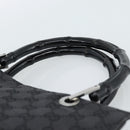 GUCCI GG Canvas Bamboo Hand Bag Black Silver 002 1016 Auth ka4657-8