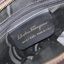 Salvatore Ferragamo Vala Hand Bag Canvas Leather 2way Brown Gold Auth ka4658A-12