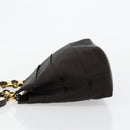 Salvatore Ferragamo Vala Hand Bag Canvas Leather 2way Brown Gold Auth ka4658A-4