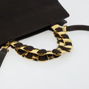 Salvatore Ferragamo Vala Hand Bag Canvas Leather 2way Brown Gold Auth ka4658A-7