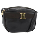 Salvatore Ferragamo Vala Shoulder Bag Leather Brown Gold Auth ka4659-1