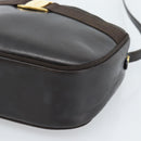Salvatore Ferragamo Vala Shoulder Bag Leather Brown Gold Auth ka4659-9