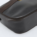 Salvatore Ferragamo Vala Shoulder Bag Leather Brown Gold Auth ka4659-14