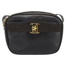 Salvatore Ferragamo Vala Shoulder Bag Leather Brown Gold Auth ka4659-13
