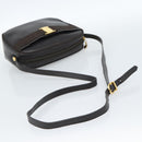 Salvatore Ferragamo Vala Shoulder Bag Leather Brown Gold Auth ka4659-7