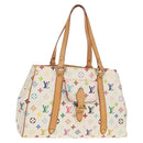 LOUIS VUITTON Monogram Multicolor Aurelia MM Tote Bag White M40094 Auth ka465V-1