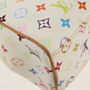 LOUIS VUITTON Monogram Multicolor Aurelia MM Tote Bag White M40094 Auth ka465V-15