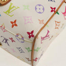 LOUIS VUITTON Monogram Multicolor Aurelia MM Tote Bag White M40094 Auth ka465V-16