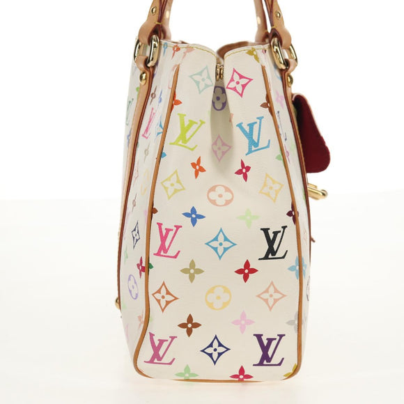 LOUIS VUITTON Monogram Multicolor Aurelia MM Tote Bag White M40094 Auth ka465V