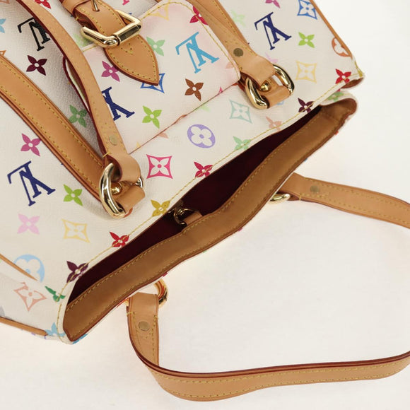LOUIS VUITTON Monogram Multicolor Aurelia MM Tote Bag White M40094 Auth ka465V