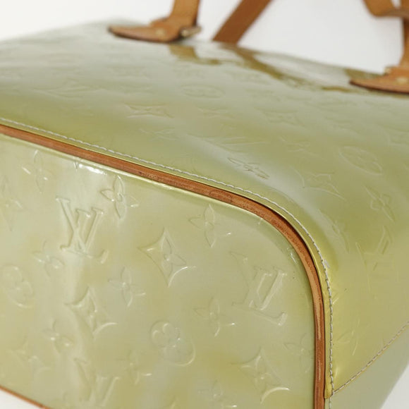 LOUIS VUITTON Monogram Vernis Houston Hand Bag Gris M91053 LV Auth ka466