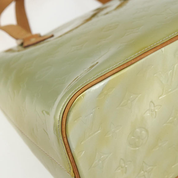 LOUIS VUITTON Monogram Vernis Houston Hand Bag Gris M91053 LV Auth ka466