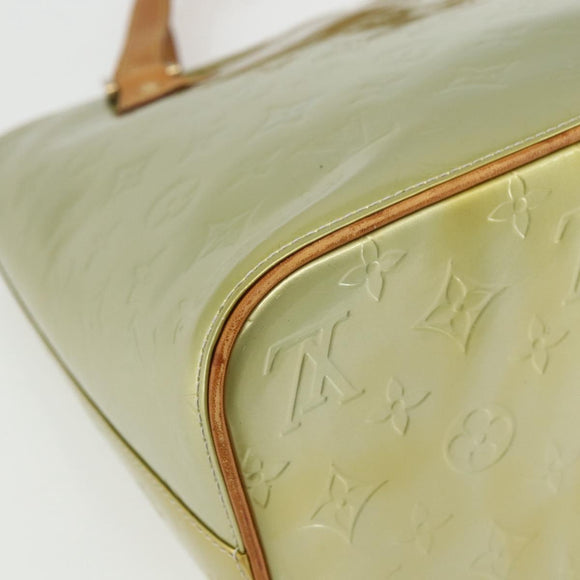 LOUIS VUITTON Monogram Vernis Houston Hand Bag Gris M91053 LV Auth ka466