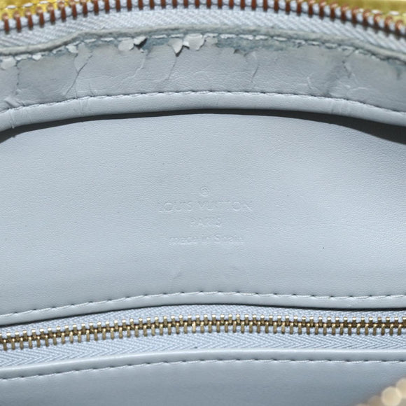 LOUIS VUITTON Monogram Vernis Houston Hand Bag Gris M91053 LV Auth ka466