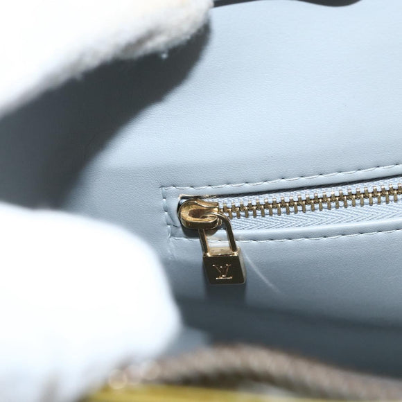 LOUIS VUITTON Monogram Vernis Houston Hand Bag Gris M91053 LV Auth ka466