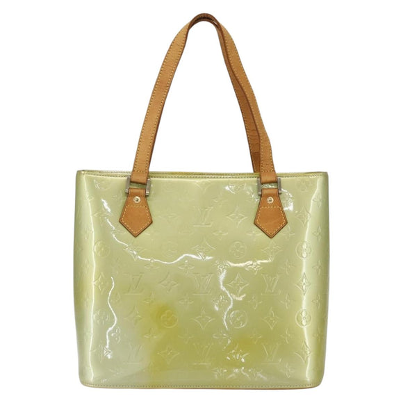 LOUIS VUITTON Monogram Vernis Houston Hand Bag Gris M91053 LV Auth ka466