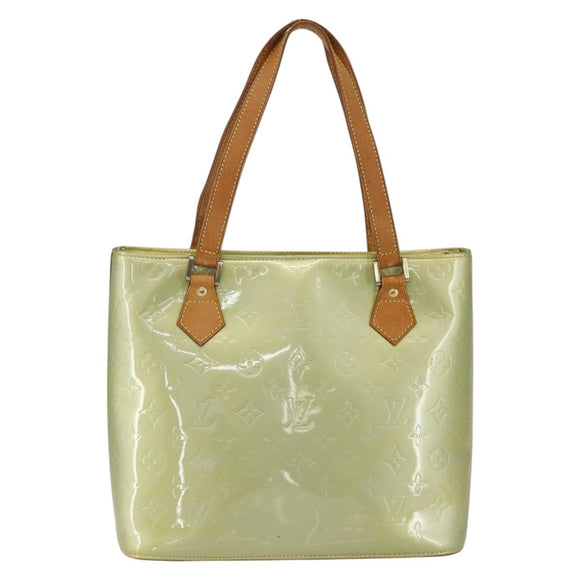 LOUIS VUITTON Monogram Vernis Houston Hand Bag Gris M91053 LV Auth ka466