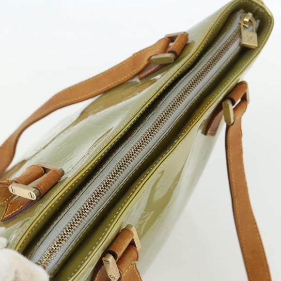 LOUIS VUITTON Monogram Vernis Houston Hand Bag Gris M91053 LV Auth ka466