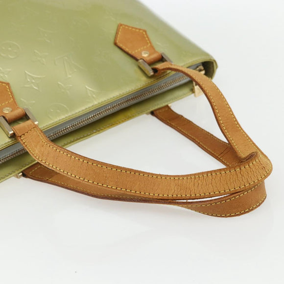 LOUIS VUITTON Monogram Vernis Houston Hand Bag Gris M91053 LV Auth ka466