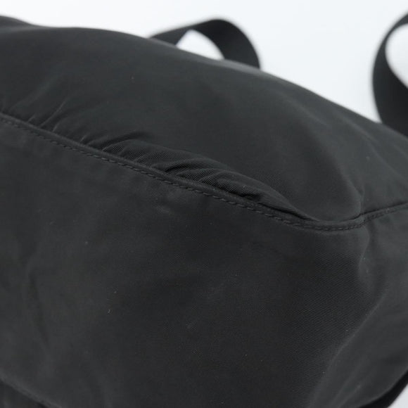 PRADA Shoulder Bag Nylon Black Silver Auth ka4660A