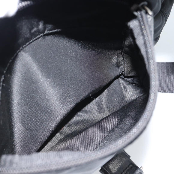 PRADA Shoulder Bag Nylon Black Silver Auth ka4660A