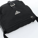 PRADA Shoulder Bag Nylon Black Silver Auth ka4660A-6