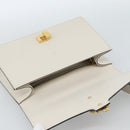 GUCCI Silvi Sherry Line Bag Leather 2way Red Gold Navy 421882 Auth ka4661M-16