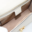 GUCCI Silvi Sherry Line Bag Leather 2way Red Gold Navy 421882 Auth ka4661M-18