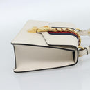 GUCCI Silvi Sherry Line Bag Leather 2way Red Gold Navy 421882 Auth ka4661M-5