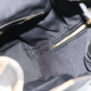 FENDI Pecan Canvas Backpack PVC Black Brown gold Auth ka4662-20