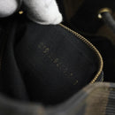 FENDI Pecan Canvas Backpack PVC Black Brown gold Auth ka4662-12