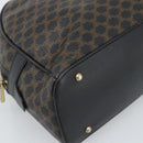 CELINE Macadam Canvas Hand Bag PVC Leather Black Gold Auth ka4663A-11