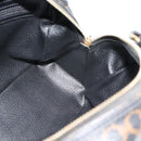 CELINE Macadam Canvas Hand Bag PVC Leather Black Gold Auth ka4663A-17