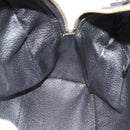 CELINE Macadam Canvas Hand Bag PVC Leather Black Gold Auth ka4663A-18