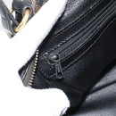 CELINE Macadam Canvas Hand Bag PVC Leather Black Gold Auth ka4663A-19