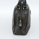 CELINE Macadam Canvas Hand Bag PVC Leather Black Gold Auth ka4663A-4
