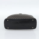CELINE Macadam Canvas Hand Bag PVC Leather Black Gold Auth ka4663A-9