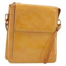 LOUIS VUITTON Monogram Vernis Motto Pouch Marshmallow Pink M91312 Auth ka4665-1