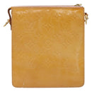 LOUIS VUITTON Monogram Vernis Motto Pouch Marshmallow Pink M91312 Auth ka4665-2
