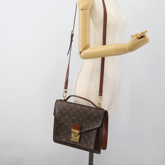 LOUIS VUITTON Monogram Monceau 28 Hand Bag M51185 LV Auth ka4666