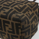 FENDI Zucca Canvas Hand Bag Brown Black Silver Auth ka4667A-16