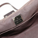 FENDI Zucca Canvas Hand Bag Brown Black Silver Auth ka4667A-19