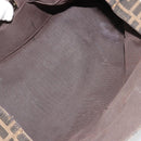 FENDI Zucca Canvas Hand Bag Brown Black Silver Auth ka4667A-11