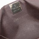 FENDI Zucca Canvas Hand Bag Brown Black Silver Auth ka4667A-12
