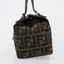 FENDI Zucca Canvas Hand Bag Brown Black Silver Auth ka4667A-3