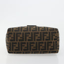 FENDI Zucca Canvas Hand Bag Brown Black Silver Auth ka4667A-5