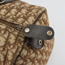 Christian Dior Trotter Canvas Hand Bag Brown Gold Auth ka4670-14
