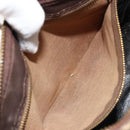 Christian Dior Trotter Canvas Hand Bag Brown Gold Auth ka4670-18