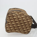 Christian Dior Trotter Canvas Hand Bag Brown Gold Auth ka4670-4